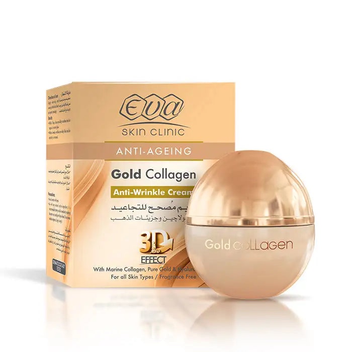 img_7370 Eva Gold Collagen Skin Clinic Anti-Ageing Anti-Wrinkle Cream 50 Ml - Image 1