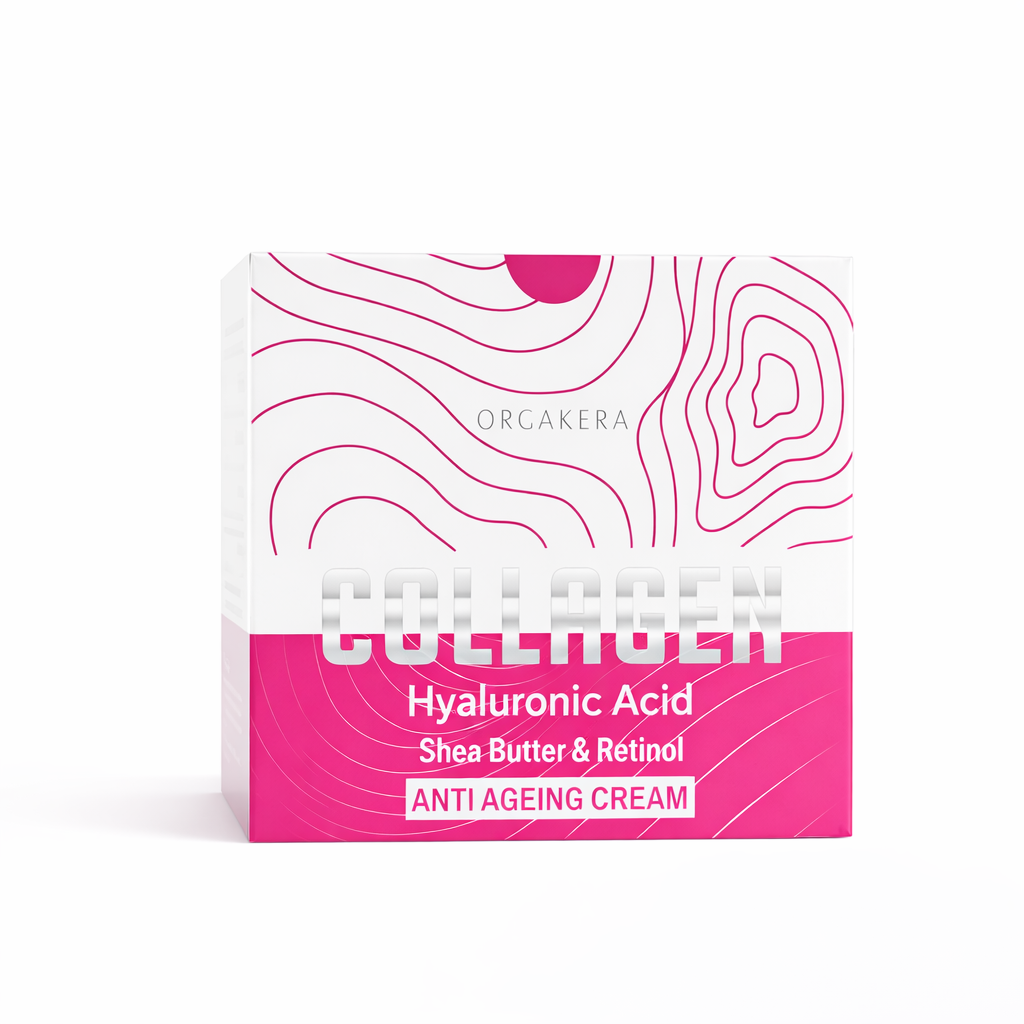e23d6d0c-18c6-4d02-a0de-5264f0dff6c7 Orgakera Collagen Face Cream with Shea Butter & Retinol 50g | Daily Moisturizer - Image 1