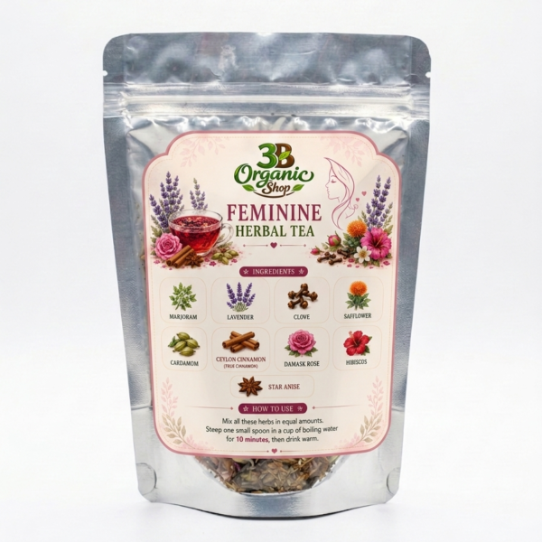 Feminine Herbal Tea 100g | Natural Wellness  Blend – 3B Organic Shop