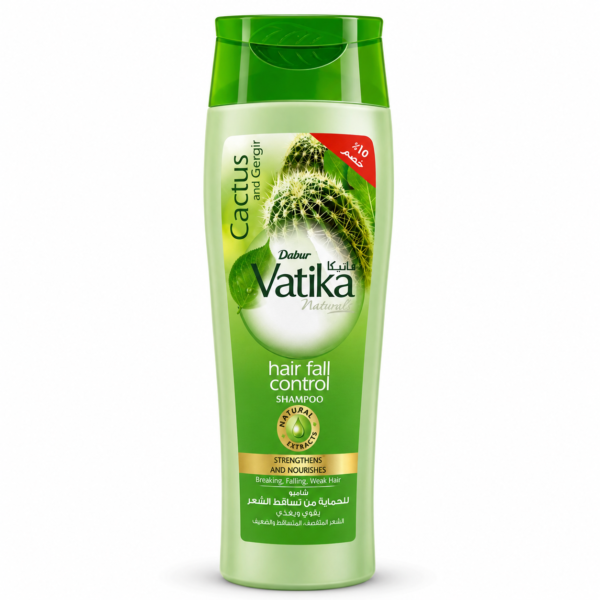 Vatika Hair Fall Control Shampoo with Cactus & Gergir – For Weak Hair
